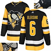 Penguins #6 Oleksiak Black Glittery Edition Adidas Jersey,baseball caps,new era cap wholesale,wholesale hats